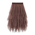 thumbnail image 1 of Jupe Tutu en Tulle Unie pour Femme Taille Élastique Maille Filet Longue Jupe Paragraphe Robe, 1 of 3