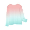 thumbnail image 6 of Hicidod Long Sleeve Shirts for Girls Crewneck Pullover Tops Lightweight Fashion Gradient Color Soft Fall Casual Blouses, 6 of 7