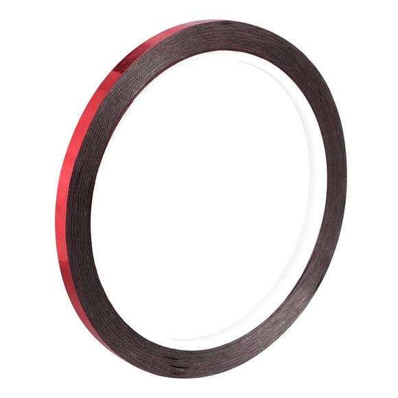 Unique Bargains Metalized Polyester Film Tape Adhesive Mirror Finish Decor Tape 50m x 3mm,Red