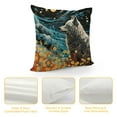thumbnail image 4 of MLJA  Howling Wolf Throw Pillow Covers Moonlight Wild Wolves Cushion Cases Bohemian Aztec Southwestern Pillow Covers ,Rustic Wildlife Cabin Winter Decorative Pillow Covers for Teens Boys Men, 4 of 5