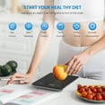 thumbnail image 6 of RENPHO Smart Food Scale, Digital Kitchen Scale with Nutritional Calculator, Gram Scale for Weight Loss, Baking and Cooking, Keto Macro Diet, Black Glass, 22lb, 6 of 10