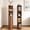sliding door, variant on GODPAW Set of 2 Tall Narrow End Tables with Drawers, 7.8" Wide, Open Shelf and Fluted Panels, 43" H, for Small Spaces