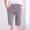 Gray, variant on Cotton Linen Capri Pants for Women Summer Casual Lightweight Drawstring Knee Lenght Bermuda Shorts with Pockets