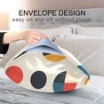 thumbnail image 4 of Yayeee Pillowcase Standard Size Set of 2 Satin Wrinkle Resistant Pillow Case, Red Geometric, 4 of 7