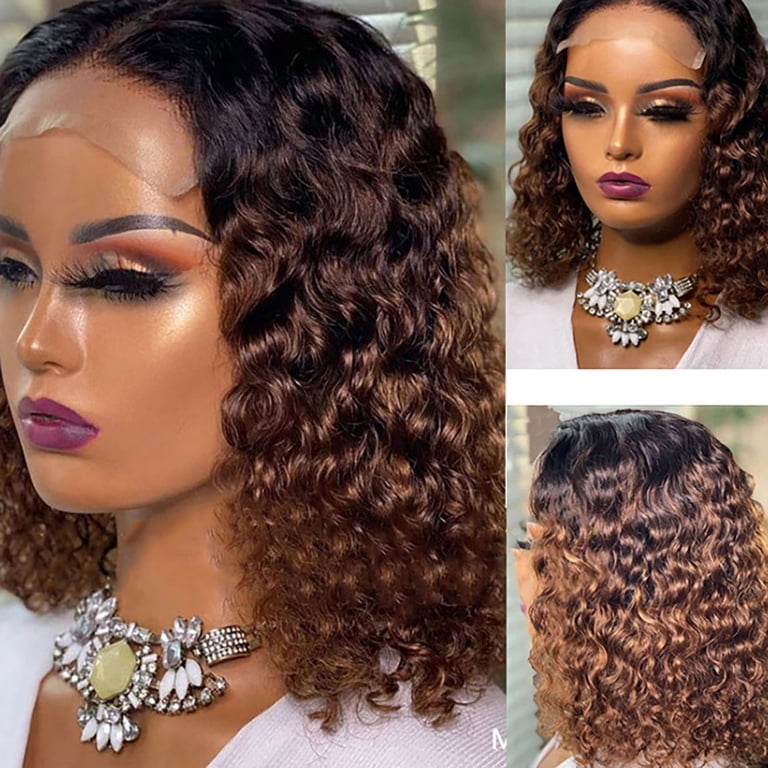 Stylish Short Curly Women Wig with Elegant Golden Headband  display picture 2