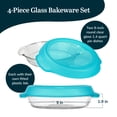 thumbnail image 3 of Libbey Baker’s Premium 2 Piece Glass Pie Plate, Stackable, Space Saving Casserole Dish Set with Lids, Glass Baking Dish Set for Fruit Pies, Quiches, 3 of 6