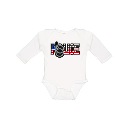 

Inktastic Police Logo Handcuffs Gift Baby Boy or Baby Girl Long Sleeve Bodysuit