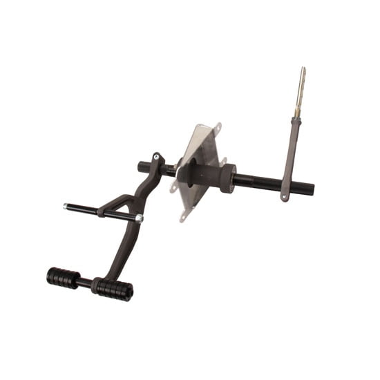 Afco Racing Products 40294 Gas Pedal Assembly Adjustable 15 Degree Under Dash Mount, Aluminum - Black Anodize