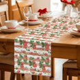 thumbnail image 5 of Strawberry Table Runner 70 Inches, Fruits Green Palm Leaves Red Striped Bed Runner Dresser Scarves Tabletop for Indoor Outdoor Parties/Ceremony/Banquet, 13" x 70", 5 of 9