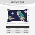 thumbnail image 6 of Naloa Astronaut Dinosaur and Space Pillowcase, Throw Pillowcase, Wrinkle-Free, Stain-Resistant with Hidden Zipper for Bedroom Sofa - 20"x30", 6 of 9