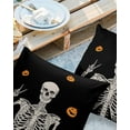 thumbnail image 3 of Outdoor Throw Pillow Cover Halloween Funny Skull Skeleton Waterproof Cushion Covers 2 Pack Spooky Pumpkin Ghost Face on Black Pillow Cases Home Decoration for Patio Garden Couch Sofa, 3 of 7