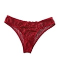 thumbnail image 2 of YUTK Lace Underwear Women's Fashion Solid Color Low Waisted Lace Tighten The Abdomen Lift The Buttocks Underpants Red L, 2 of 3