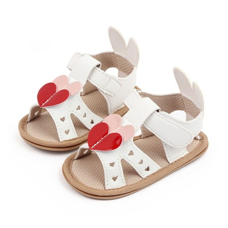 

Dyfzdhu Baby Sandals Toddler Kids Love Girls First Walking Leisure Shoes Open Toe Leisure Shoes Sandals