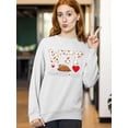 thumbnail image 2 of Wine Turkey Family Thanksgiving Dinner Funny Crewneck Sweatshirt, 2XL, White, 2 of 6