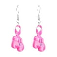 thumbnail image 2 of Cancer Awareness Earrings Pink Ribbon Earrings for Women, Ribbon Drop Earrings Cancer_Survivor Support Jewelry Cancer Awareness Accessories Gifts for Women (C), 2 of 5
