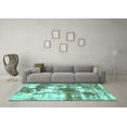thumbnail image 3 of Ahgly Company Indoor Rectangle Abstract Turquoise Blue Modern Area Rugs, 2' x 3', 3 of 4
