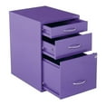 thumbnail image 5 of Scranton & Co 22" Modern Metal Pencil Box Storage File Cabinet in Purple, 5 of 8