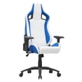 thumbnail image 3 of Gra Faux Leather Adjustable Gaming Chair, Blue, 3 of 8