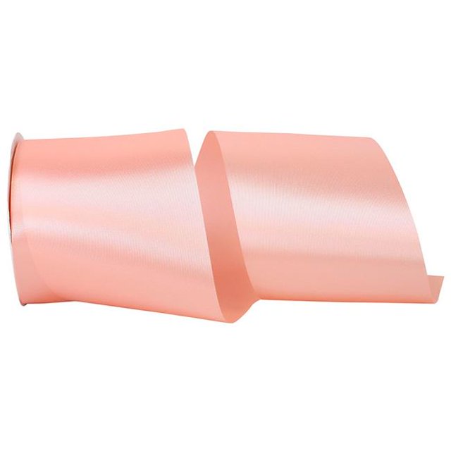Reliant Ribbon 4700-157-10K 4 in. 50 Yards Simple Face Satin Charme Ribbon&44; Rose Corail