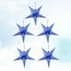thumbnail image 3 of 5 lámparas de papel brillante de 30 cm con forma de estrella para techo, con forma de pentagrama, para decoración del hogar, fiestas, bodas y Navidad, color azul., 3 of 5