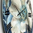 thumbnail image 2 of Designart 'Indigold Watercolor Flower I' Traditional wall clock, 2 of 4