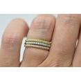 thumbnail image 4 of Stacking Diamond Rings Set Triple Band Engagement Eternity 14K Gold 0.60 TCW Ring Size 6US, 4 of 8