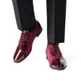 thumbnail image 6 of Bruno Marc Men’s Classic Patent Velvet Lace-Up Oxford Tuxedo Dress Shoes, 6 of 7