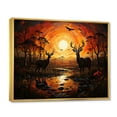 thumbnail image 2 of Designart "Vibrant African Deer I" African Floater Framed Canvas Wall Art, 2 of 7