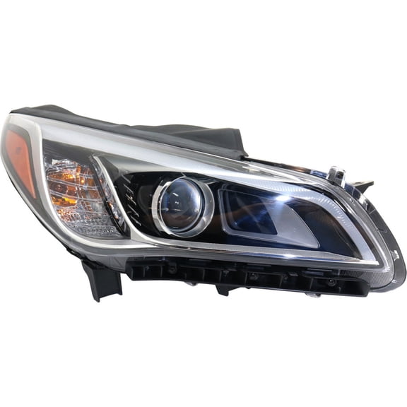 CarLights360: For 2015 2016 2017 Hyundai Sonata Headlight Assembly Passenger Side w/Bulbs HID Type Black Housing DOT Certified For HY2503184