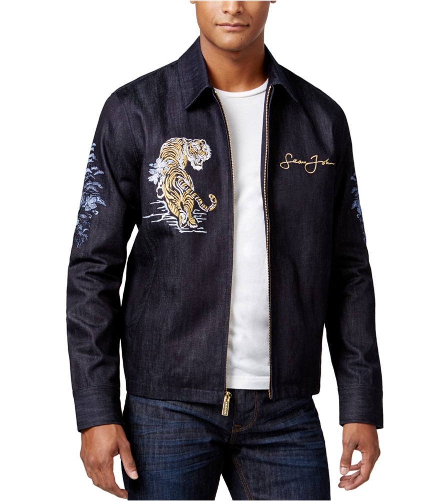 Sean John Mens Tiger Jean Jacket 