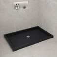 thumbnail image 4 of Streamline NT-2144-60BL-CR 60 in. x 36 in. Corner Acrylic Shower Base in Glossy Black with Center Drain, ABS Drain Included, 4 of 7