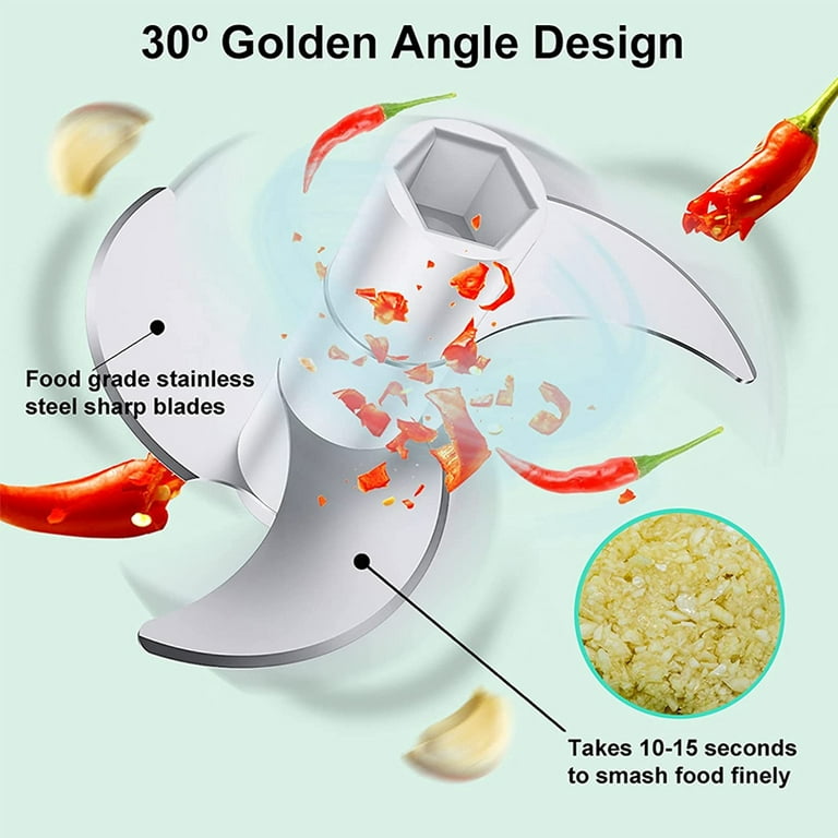 Electric Mini Garlic Chopper, Portable Food Processor, Vegetable Chopper  Onion Mincer, Cordless Meat Grinder with USB Charging for Vegetable,  Pepper, Onion, Baby Food, Seasoning, Nuts (BPA-Free) - DoubleBargains