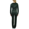 thumbnail image 2 of ToBeInStyle Women's Velour Tracksuit Zip-Up Hooded Jacket and Matching Pants, 2 of 9