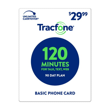 TracFone $29.99 Basic Phone 120 Minutes Plan (Email (Best Verizon Prepaid Phone Plan)