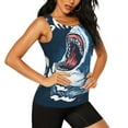 thumbnail image 2 of Bixox Women's Shark Printed Sleeveless Fitness Workout Running Quick-Dry Tank Top, 2 of 7