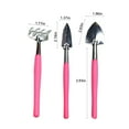 thumbnail image 3 of 3-Piece Mini Garden Tools Set - Small Stainless Steel Hand Tools with Wood Handle for Indoor Plants, Potted Flowers, Transplanting - Includes Shovel, Rake & Wide Shovel - Compact 5.91" Gardening Kit, 3 of 7