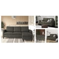 DHP Cooper 3 Seater Sofa, Gray Linen