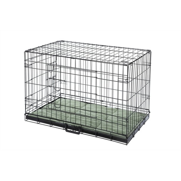 Confidence Pet 36" Folding Dog Crate Kennels 2 Door Puppy Cage With Bed