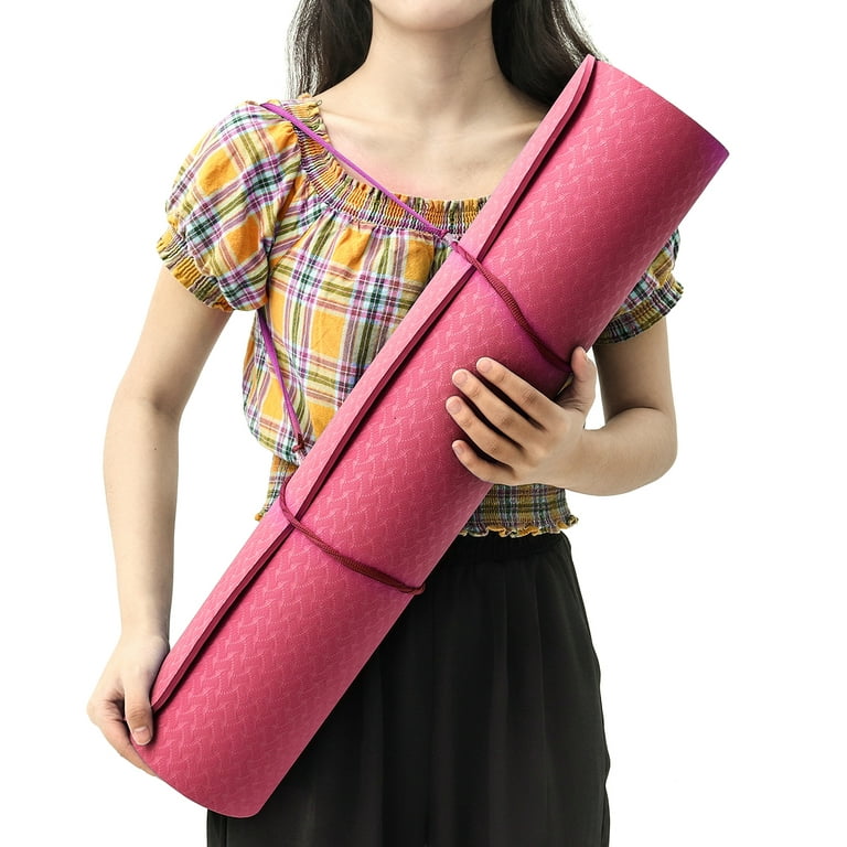 Yoga Mat Exercise Sport Mat 72" X 24" - Waterproof & Extra Thick Exercise with Carrying Strap Travel - Walmart.com