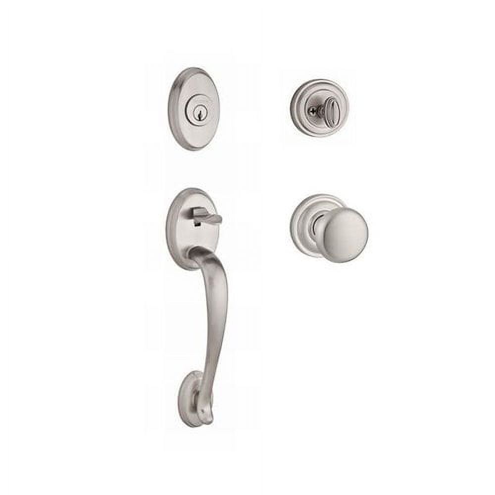 Baldwin Reserve Sccolxroutrr003 Single Cylinder Columbus Handleset Round Knob And Traditional Round Rose With 6Al Latch And Dual Strike Lifetime Brass Finish