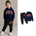 thumbnail image 3 of Kids Kids Toddler Sweatsuit,2 Piece Long Sleeve Blue Hoodie Sweatshirt and Jogger Sweatpants Warm Fall Winter Clothes Girls Clothes Size 9-10 Years Cute&nbsp;Boys Girls&nbsp;Clothing, 3 of 6