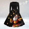 thumbnail image 1 of Disfraz de Cosplay de Navidad para mujer, vestido de princesa de manga larga, vestido de Festival Vintage, vestido Rockabilly, bata de fiesta, 1 of 5