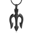 thumbnail image 1 of Poseidon Trident Pendant Urn Necklace for Ashes Stainless Steel Ancient Greece Amulet Keepsake Cremation Jewelry Memorial Gift for Men Women, 1 of 7