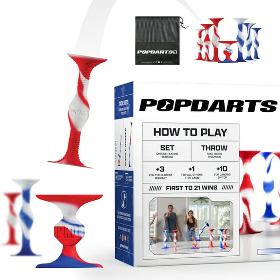 Popdarts USA Pro Pack – Suction Cup Dart Game for Indoor/Outdoor Play