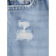 thumbnail image 2 of The Children's Place Toddler Girls Ripped Roll Cuff 90s Straight Jeans, Sizes 12M-5T, 2 of 4