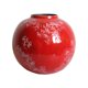 thumbnail image 3 of Jarrón de cerámica roja para flores, jarrón decorativo coleccionable, jarrón de mesa para flores. Altura 24cm, 3 of 9