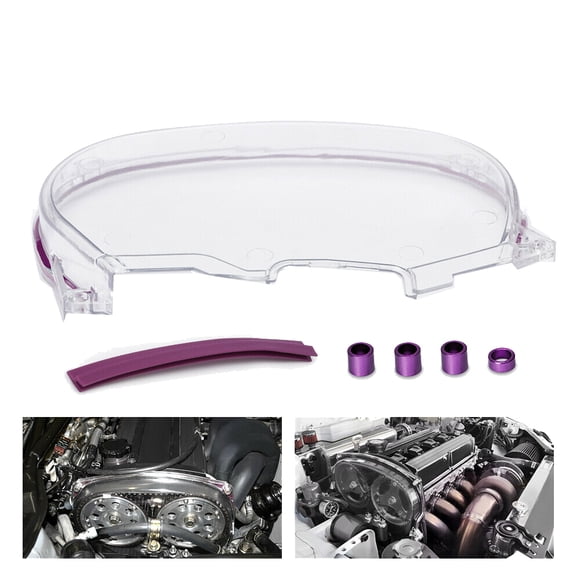 Clear Cam Gear Timing Belt Cover Turbo Cam Pulley for DSM Evolution 4G63 Engine 4 5 6 7 8