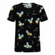 thumbnail image 5 of Tops de Cuello Redondo para Mujeres Casual de Moda Impresa Camiseta de Manga Corta Top 95% Poliéster 5% Elastano para Uso Diario Y de Fiesta, 5 of 5