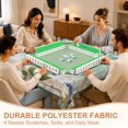 thumbnail image 3 of Green Tropical Botanical Peacock Mahjong Tablecloth 55" x 55" Tablecloth Table Cloth Covers, Stain Resistance Polyester Table Covers for Kitchen Dini, 3 of 6