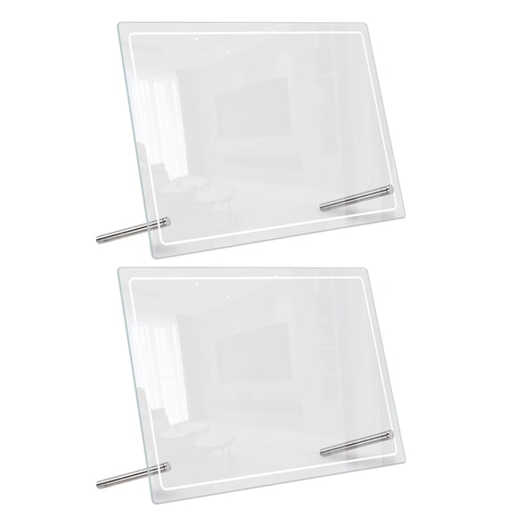 2 Sets Desk Whiteboard White Board Desktop Memo Board Desktop Whiteboard Desk Write Note Board